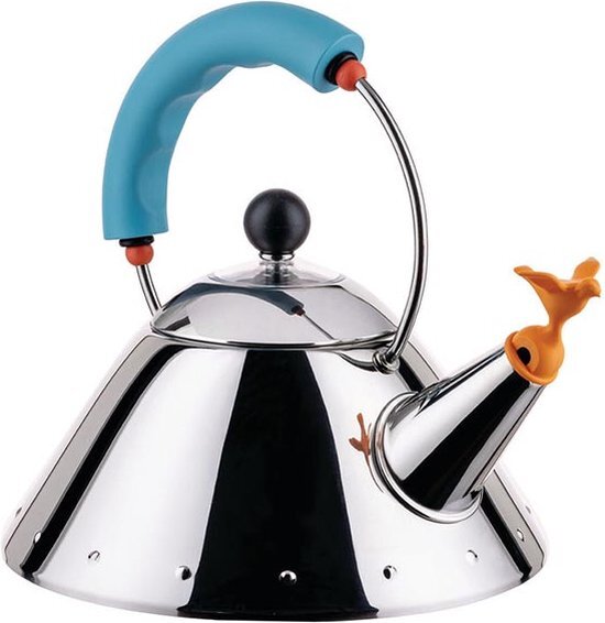 Alessi Fluitketel - 9093/1 LAZ - Licht Blauw - 1 Liter - door Micheal Graves