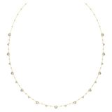 Swarovski Imber lange ketting, Ronde slijpvorm, Wit, Goudkleurige toplaag
