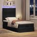 Prolenta Maison Exclusive - Ottomaans bedframe met matrassen, zwart, 80x200 cm, fluweel
