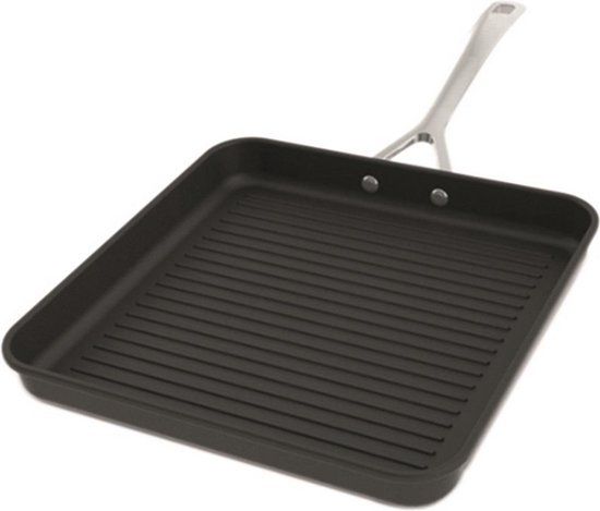 Le Creuset Les Forgées TNS Grillpan - 28 x 28 cm - Zwart