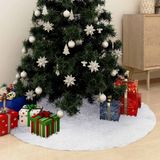 vidaXL Kerstboomrok Wit Imitatiebont 150 cm