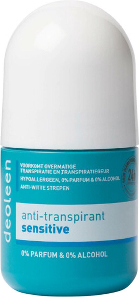 Deoleen Deodorant Roller Sensitive Anti-Transpirant - 3x 50 ml - Voordeelverpakking