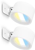B.K.Licht Briloner Tari - Set van 2 Wandlampen oplaadbaar - CCT - Draaibaar - Met magneet - Wit