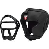 RDX Sports T1 Hoofdbeschermer Met Verwijderbare Gezichtskooi Zwart - Medium