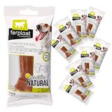 Ferplast Goodbite Natural M botspel voor de mondhygiëne, smaak rund, middelgrote hond, 8-25 kg, 9 stuks elk 70 g, totaal 630 g