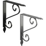 Velano Support mural décoratif 140x110mm - Métal noir