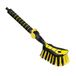ToMPaR Autowasborstel I Waterborstel I Autowasborstel met wateraansluiting I Snelsluiting voor de waterklep I Dichte borstelharen I Comfortabele handgreep | Tuin | Lengte: 54 cm I Geel