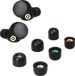 kwmobile 6x cover voor oordopjes - geschikt voor Sony WF-1000XM4 - Van memory foam in zwart - Maat S, M en L