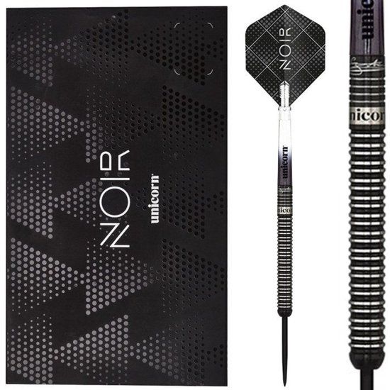 Unicorn Noir Gary Anderson 90% 27g Steel Tip Darts - Black