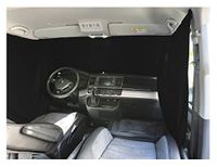 BREMER SITZBEZÜGE Voorruit, zonwering, camping, bestuurderscabine, gordijn, compatibel met Renault Kangoo 2 vanaf 2008, in zwart