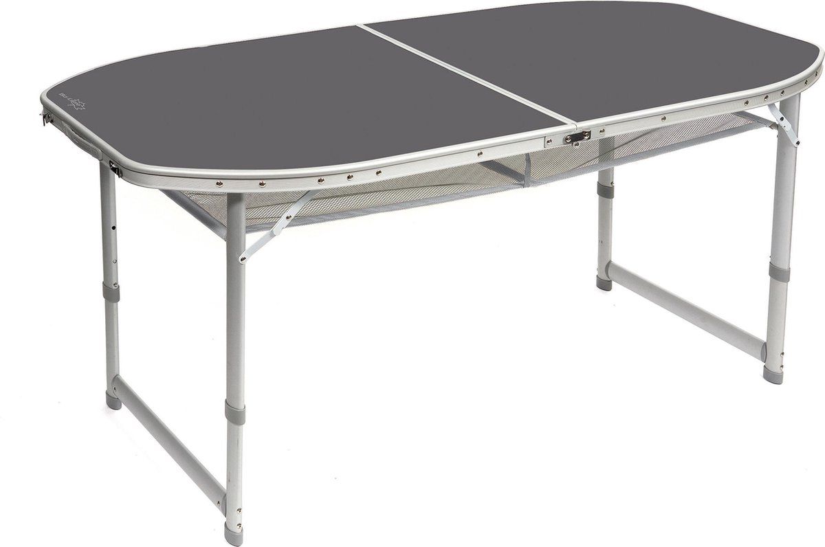 Bo-Camp Tafel - Ovaal - Koffermodel - 150x80 Cm