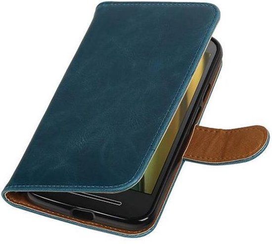 BAOHU Motorola Moto E3 (3rd Gen) Book Case - Blue