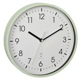 TFA Dostmann analoge radiogestuurde wandklok, 60.3550.04, hoogste nauwkeurigheid, modern, analoog, glazen kap, voor kantoor, thuis, cadeau, 245 x 245 x 42 mm, mint