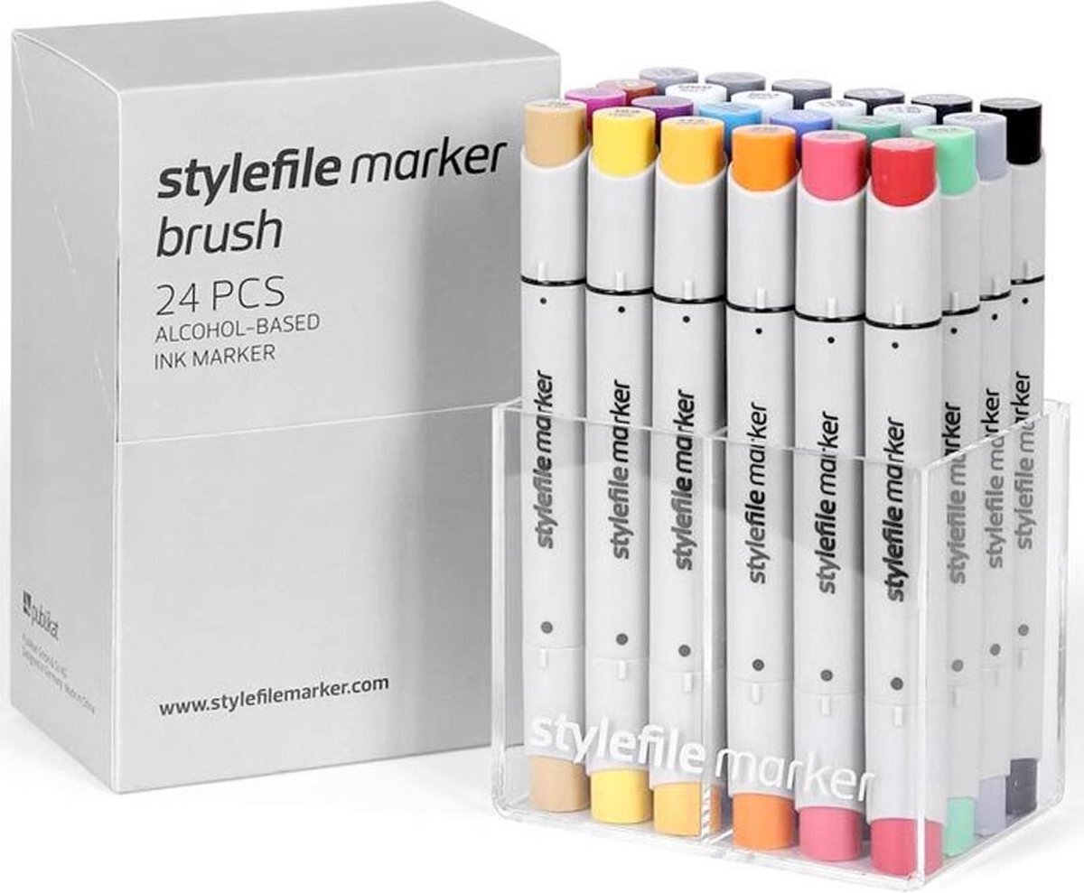 Stylefile Markers Stylefile Twin Marker Brush 24er Set Main A