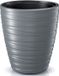 Prosperplast Plantenpot/bloempot Amazing - buiten/binnen - kunststof - steengrijs - D30 x H33 cm - met binnenpot