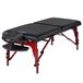 Master Massage 71 cm Montclair mobiele massagetafel inklapbaar massagebed massagebank cosmetische ligstoel draagbaar beauty bed houten poten pakket zwart