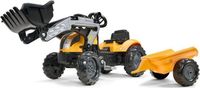 Falk Tracteur avec remorque, Mighty Builder, jaune