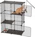 VEVOR Chat, Cage à chat, 3 niveaux, Noir