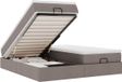 vidaXL - lit coffre avec matelas - 160x200cm - tissu - taupe