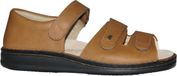 FinnComfort Baltrum cognac leren herensandaal met klittenband - Maat 43