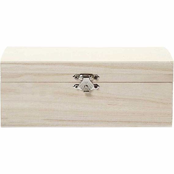 Creativ Company Wooden Storage Box - Rectangular - 21.5 x 15.8 x 10.6 cm - Patterned