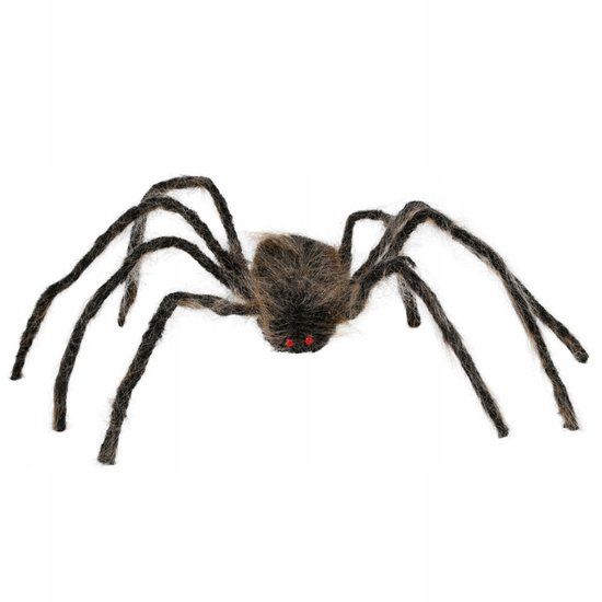 bruine FIESTAS GUIRCA Grote Halloween Spin Decoratie, Zwartbruin, 75cm, Pluche