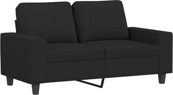 vidaXL Tweezitsbank 120 cm stof zwart