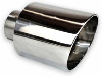 Ulter Sport Embout d'échappement - Rond Ø100mm Incliné - Longueur 160mm - Montage ->50mm - Inox