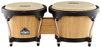 Nino Percussion NINO3NT-BK houten bongo ketel natuur/hardware zwart