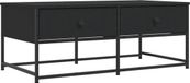 vidaXL Salontafel 100x51x40 cm bewerkt hout zwart