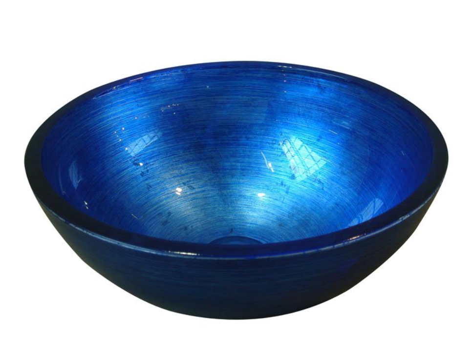 Sapho Murano Blu waskom - Ø 40 cm - blauw - glas