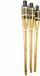 Cozy & Trendy Torches de jardin - 3x - avec porte-huile - bambou - 60 cm