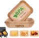 AiQInu SnelShoppen Air Fryer Bakpapier Rectangular 20.5 x 14 cm - 100 Stuks