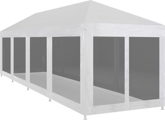 vidaXL Partytent met 10 mesh zijwanden 12x3 m