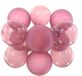 Kaemingk Kerstballen Oudroze Transparant-Mat Ø 6 cm - Set van 6