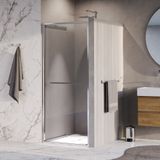 BRAUER Luminis Nisdeur Naar Binnen Draaiend 90x200 Omkeerbaar Helder Glas Incl. Glascoating Chroom