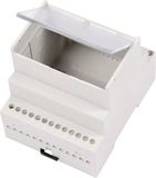Weltron MR4/A FA TR RAL7035 ABS DIN-rail-behuizing Met transparante klapdeksel 70 x 90 x 68 ABS Grijs-wit (RAL 7035)