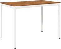 vidaXL Bar Tafel NAARDEN Acacia Hout Natuurlijk en Wit 147 x 88,5 x 105 cm