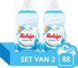 Robijn lessive liquide petit & puissant blanc éclat emballage économique 2 bouteilles 88 lavages