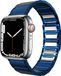 Strap-it bandje geschikt voor Apple Watch luxe magnetische stalen band - blauw - 42/44/45/49mm