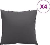 vidaXL Bankkussens 4 st 40x40 cm stof antracietkleurig