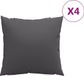 vidaXL Bankkussens 4 st 40x40 cm stof antracietkleurig
