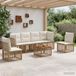 Maison Exclusive - Ensemble de canapé d'extérieur 7 pièces. Naturel et blanc crème Polyester