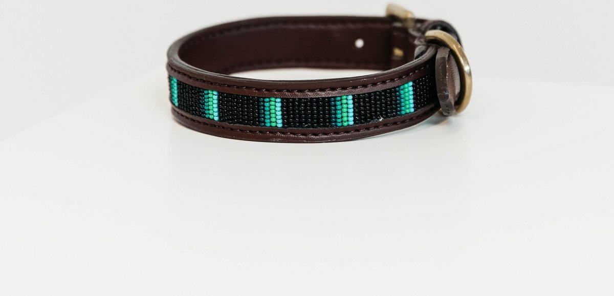 Kentucky Dogwear Hondenhalsband Handgeknoopt Parels - Zwart M 50cm zwart