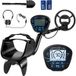 Détecteur de métaux étanche IP68 avec écran LCD 7 pouces, 3 modes, casque et pelle inclus