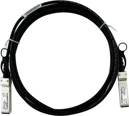 BlueOptics OS2X60-CBL-1M-BL InfiniBand en Glasvezelkabel SFP+ Zwart