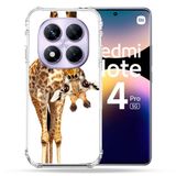 Cokitec Versterkte hoes voor Xiaomi Redmi Note 14 Pro 5G, dierengiraf, wit