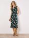 Apricot Gebloemd Midikleid Ditsy Groen