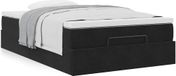 Maison Exclusive - Lit plateforme avec matelas, noir, 120x190 cm, velours