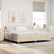 Maison Exclusive - Lit boxspring avec tête de lit, couleur crème, 200 x 200 cm, rembourré